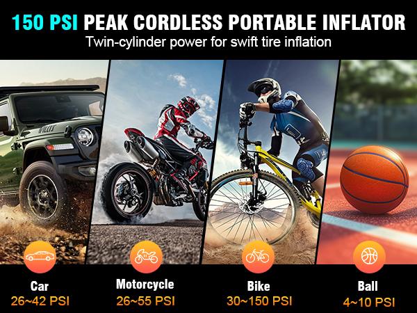 Portable Car Jump Starter with Air Compressor, 4000A 150PSI Battery Jumper Starter (9.0 Gas/8.0L Diesel), 12V Jump Box with Smart Jumper Cables, Tire Pressure Display, LED Flashlight and LCD Display