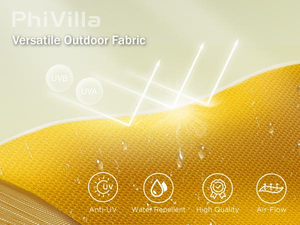 [12 New Colors] PHI VILLA 15ft Patio Umbrella with Base, Double-Sided Outdoor Market Extra Large Umbrella with Crank, Umbrella Base Included, LED Solar Lights