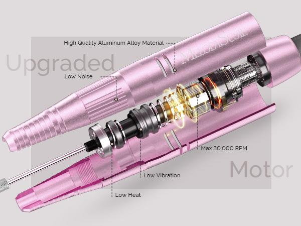 SC320A Desktop Multifunctional Rechargeable Nail Drill 30,000RPM with Elegant Design for All Manicure Shaping & Gel Removal, Ideal for Nail Artists & Home Use