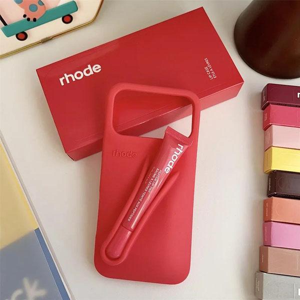 Rhode Lip Case for iPhone 17 Pro Max, Air 16, 15, 14, 13, 12, 11 Pro Max & Plus with Hydrating Peptide Lip Treatment & Bumper Protection