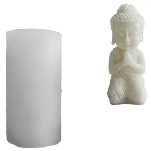 Silicone Buddha Candle Mold, 3D Statue Plaster Mold, Cake & Chocolate Making Tool