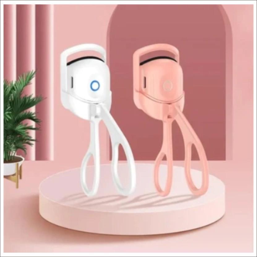Heated Eyelash Curlers,Rechargeable Electric Eyelash Curler,Heated Lash Curler,Handheld Eyelash Heated Curler,2 Heating Modes with Sensing Heating Silicone Pad(Pink) Compact Cosmetic