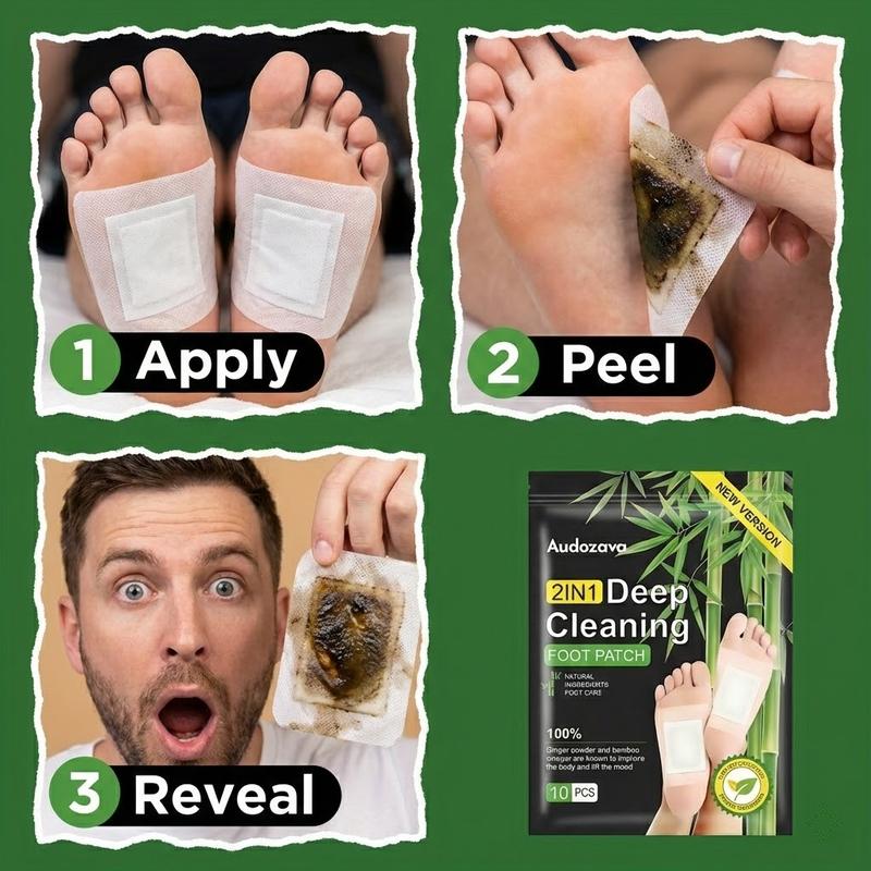 Foot Detox Patches for Stress Relief Toxin Removal & Better Sleep Natural Deep Cleansing Pads Healthy Healthcare Solution Treatment 40pcs Herbal Wellness Blend Ginger Turmeric Peppermint Essential Herbs