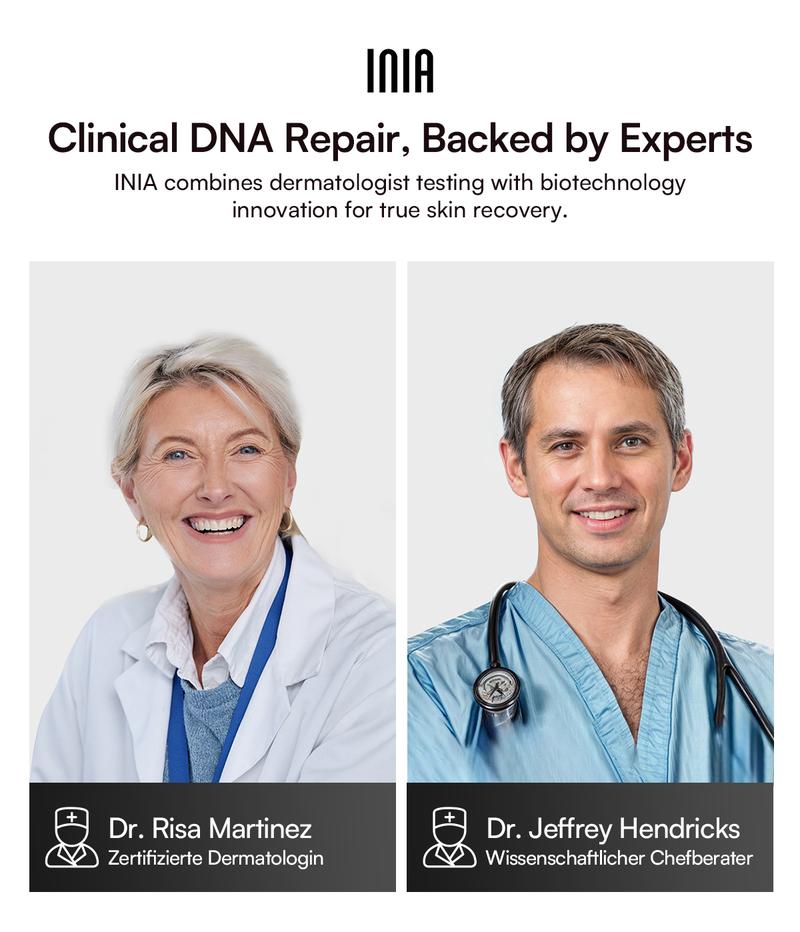 INIA PDRN + Peptide Repair Cream– Intensive Repair, Firm & Hydrate for Sensitive Skin with Salmon DNA, 5% Niacinamide & Collagen, Fresh PDRN Capsules for Maximum Repair, Layerable with Sunscreen & Makeup