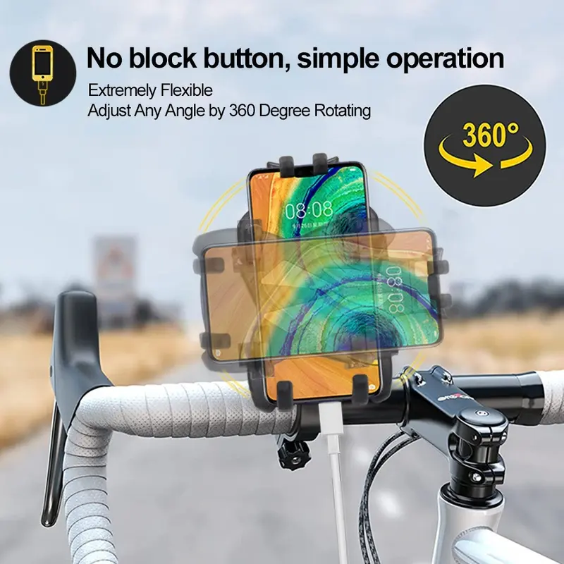 8-Claw Anti-Shake Motorcycle Phone Mount, 360° Rotatable Shockproof Bike Phone Holder, Stable Phone Mount Clip Screw Adjustable Version Universal Cell Phone Cradle Clamp for Bicycle Scooter ATV 0.6-1.3" Handlebar, Fits for 4.7-7.2 Inch Smartphones 8-Claw Anti-Shake Motorcycle Phone Mount, 360° Rotatable Shockproof Bike Phone Holder, Stable Phone Mount Clip Screw Adjustable Version Universal Cell Phone Cradle Clamp for Bicycle Scooter ATV 0.6-1.3" Handlebar, Fits for 4.7-7.2 Inch Smartphones
