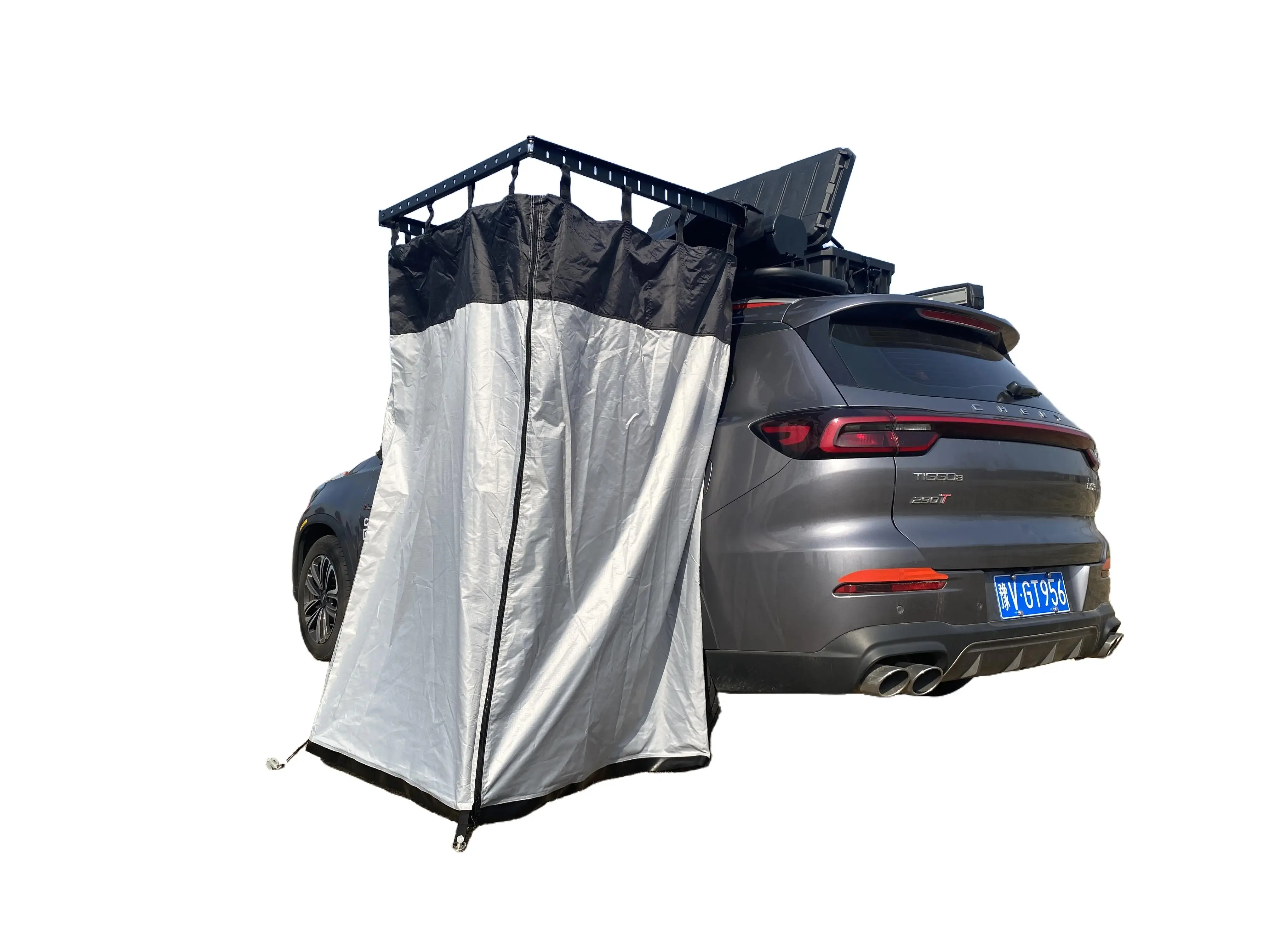 Car Side-Mounted Outdoor Shower Tent with Standard Bracket - Stable, Durable, Waterproof Windproof Privacy Shelter, Easy Install Tool-Free Setup Changing Space, Shower Side Mount, Universal Fit for Most SUVs, RVs, Off-Road Vehicles