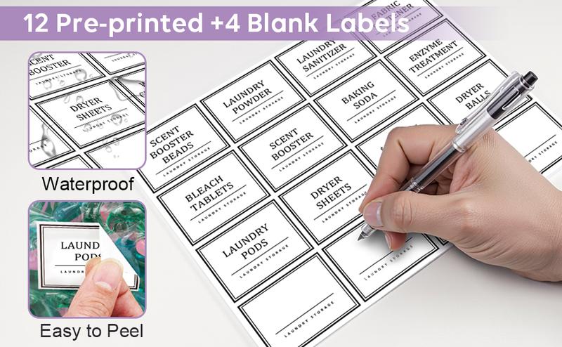 Laundry Pods Storage Container with Wooden Lids & Labels for Detergent Powder, Scent Booster for Laundry Room Organization, Clear, 3+1 Pack,Valentine's Day Gifts for Girlfriend Women Laundry Pods Storage Container with Wooden Lids & Labels for Detergent Powder, Scent Booster for Laundry Room Organization, Clear, 3+1 Pack,Valentine's Day Gifts for Girlfriend Women