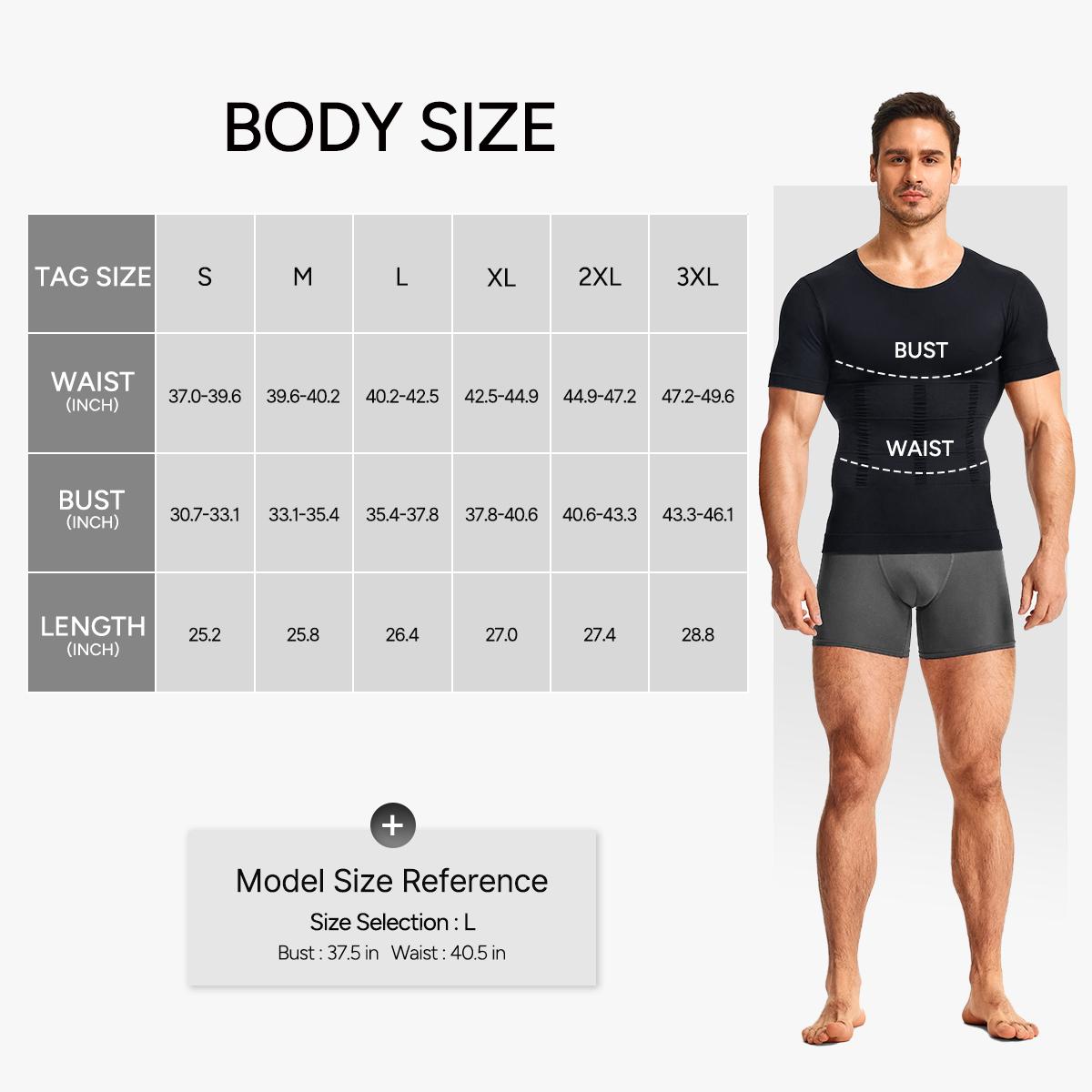 Nebility Mens Core Compression Shirt - Abdominal Sculpting Shapewear to Define Abs & Boost Confidence, Breathable, Quick-Dry Workout Shirts for Men Menswear Gym Tops