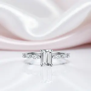 Emerald Cut Sapphire Engagement Ring