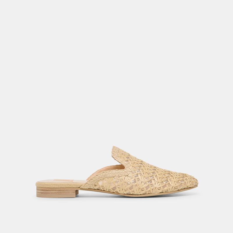 Dolce Vita KIRT FLATS LT NATURAL CROSS HATCH RAFFIA