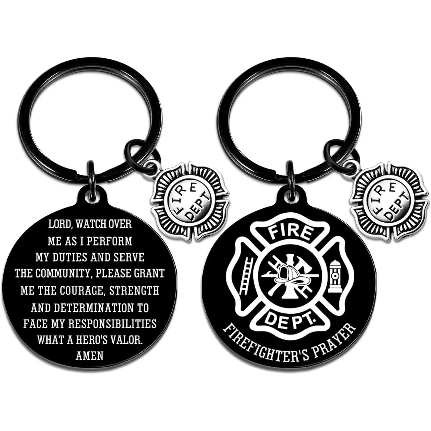 Firefighter Gifts Firefighter Keychain For Him Firefighters Accessories For Him Boyfriend Husband Fireman Gifts For Men Birthday Christmas Graduation Cool Fire Fighter Gift For Men