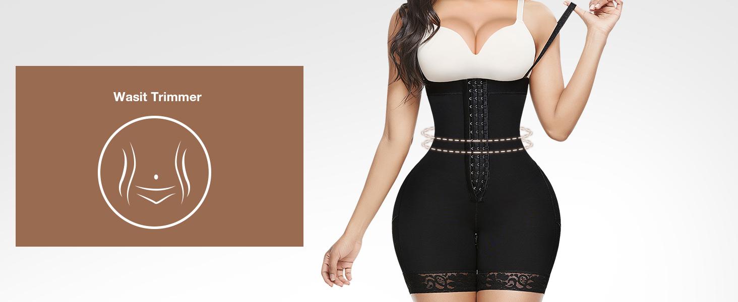 FeelinGirl Zippered Shapewear Tummy Control Butt Lifter  Shorts with Front Zipper and Removable Design Bodysuit BBL Womenswear Underwear Compression Lady Comfort