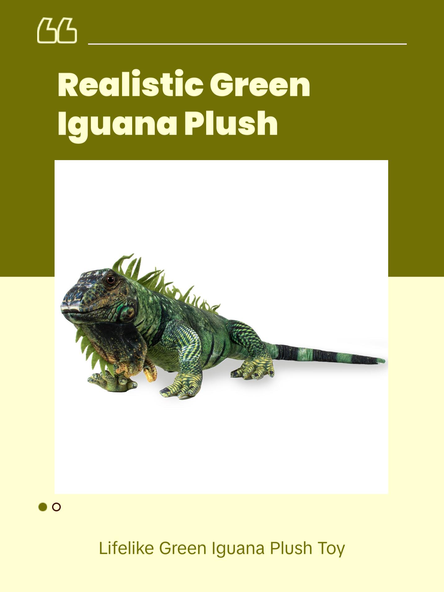 Real Planet™ Green Iguana Realistic Plush Stuffed Animal