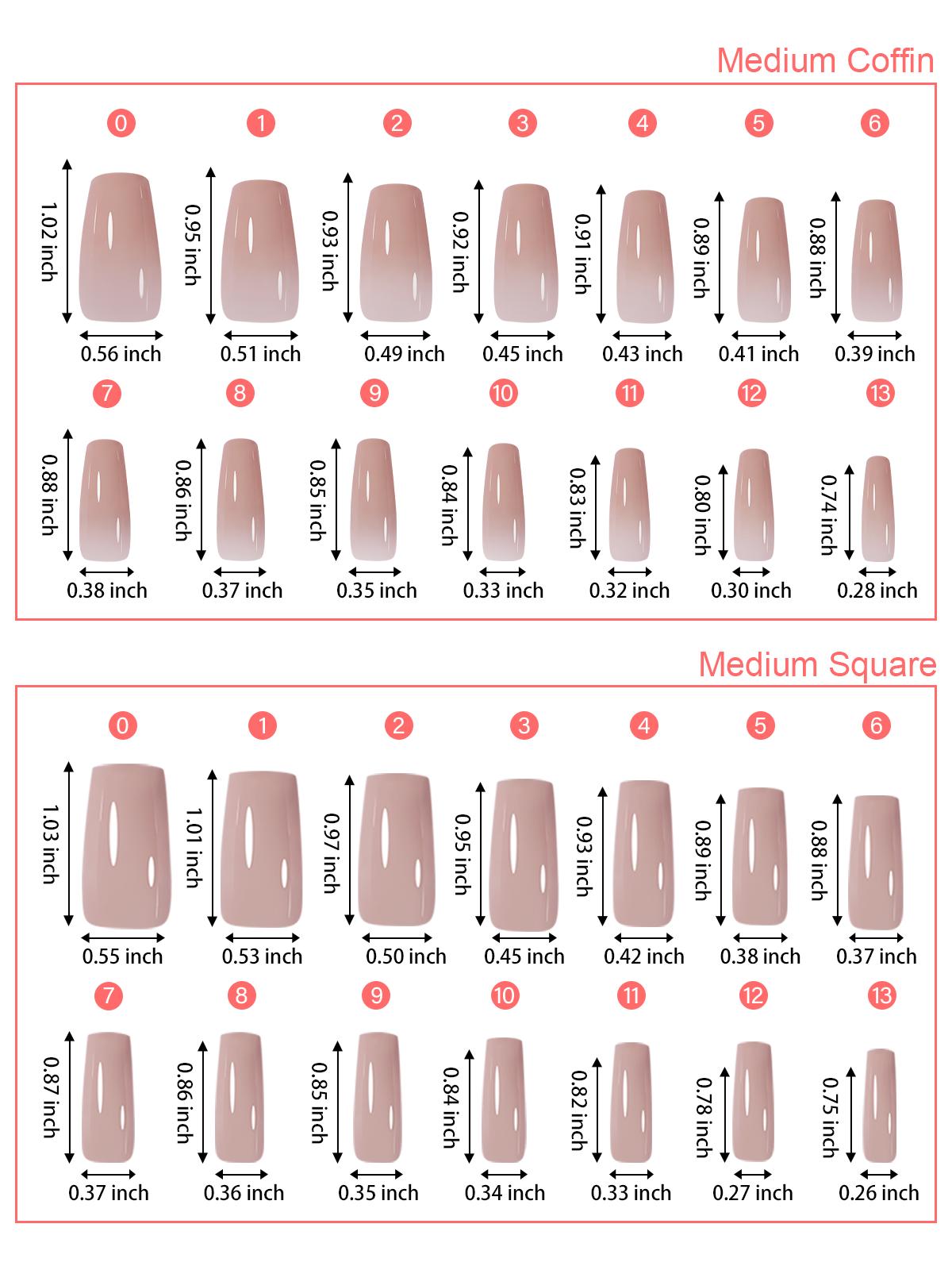 Aillsa RealFit Nude Tone Mixed Color Press-On Nails- 140pcs Nails Tips 5 Natural Colors 14 Sizes Pre Shaped gelx Tips Full Cover Fake Nails Extension for Easy DIY Nail Art Nail Care Manicure Beginner Friendly