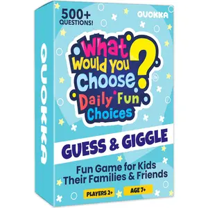 QUOKKA Card Game "What Would You Choose?" Day to Day Events for Kids & Family - 500+ Hilarious Icebreaker Questions for Friends, Family Nights