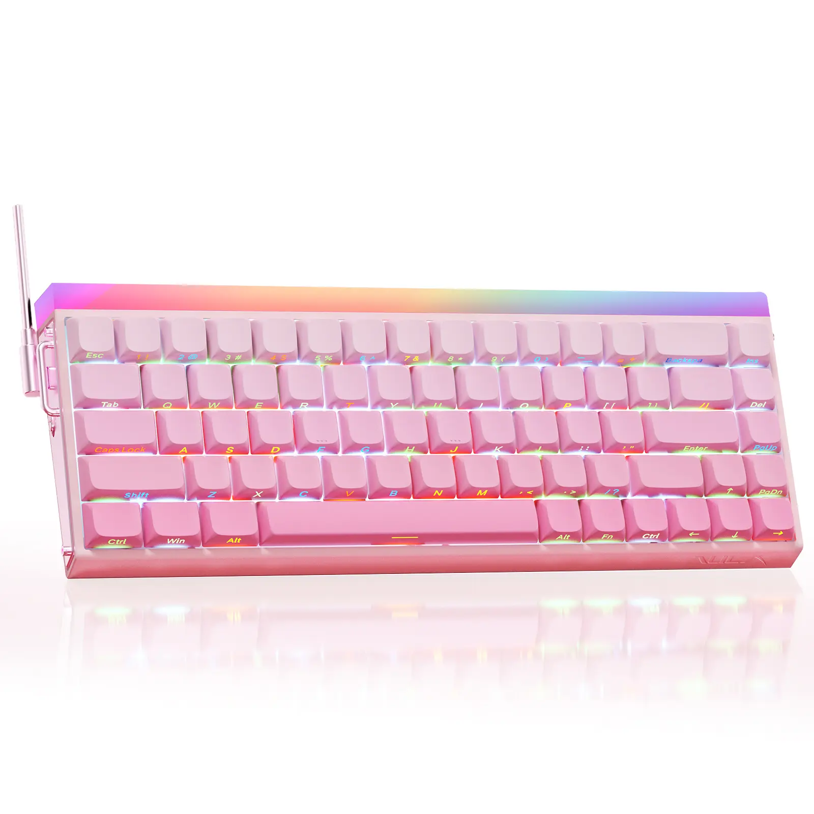 Aula HERO 68HE 60% Gaming Keyboard Wired, Hall Effect Keyboard Magnetic Switch RGB Backlit with Adjustable Actuation,8K Hz Polling Rate,0.125ms Latency,Rapid Trigger Mode,Side Printed PBT Keycaps