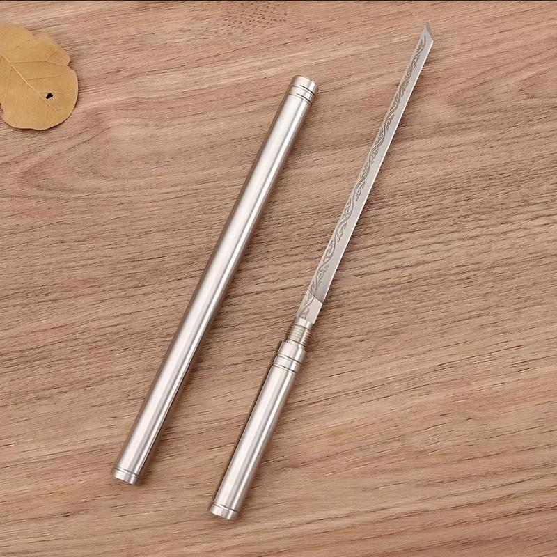 2 Pcs Stainless Steel Meat Knife, Steak Knife with Blade & Handle, Sharp Durable Cutting Tool with Sheath, Thickened Design for Meat, Fruit & Kitchen Prep, Compact Lightweight Knife for Home Cooking & Outdoor Use