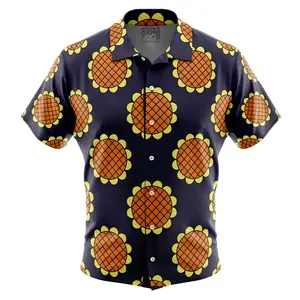 Navy Blue Dressrosa Button Up Hawaiian Shirt for Men Women, Retro Hawaiian Shirt, Funny Gaming Aloha Button Down Shirt, Summer Beach Shirt