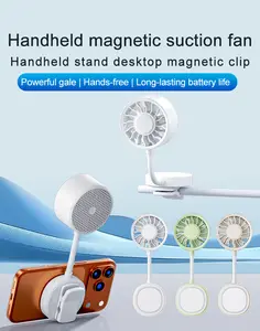 A 3-in-1 magnetic cooling fan with 360° flexible rotation, capable of attaching to mobile phones, and 3 adjustable fan speeds.