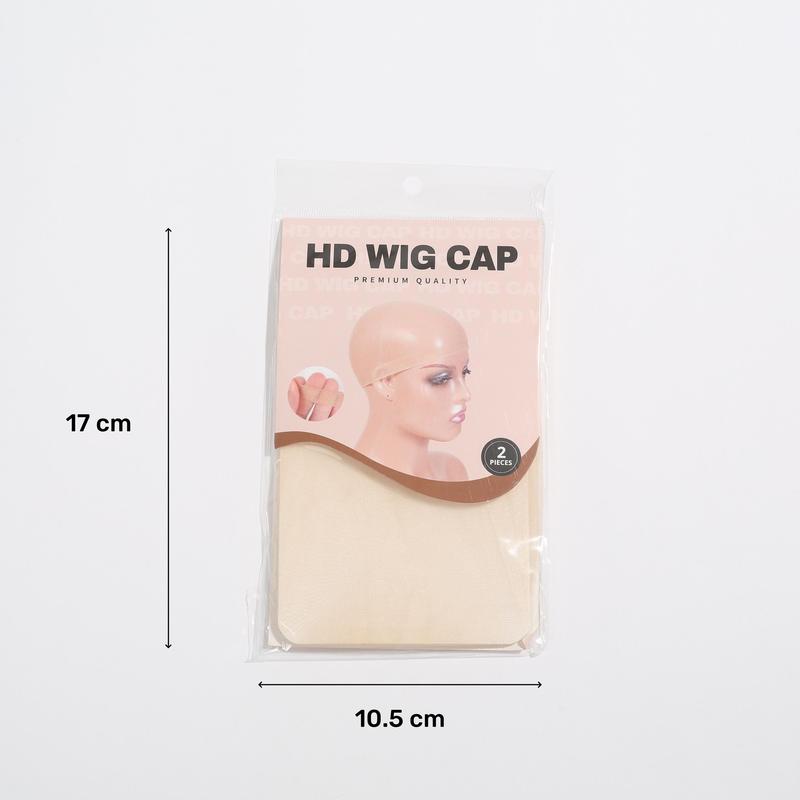 Megalook 2 Pcs/set Invisible and Breathable HD Wig Cap for Human Hair/Synthetic Wig Installations Easy to Wear Haircare Heatless Lightweight