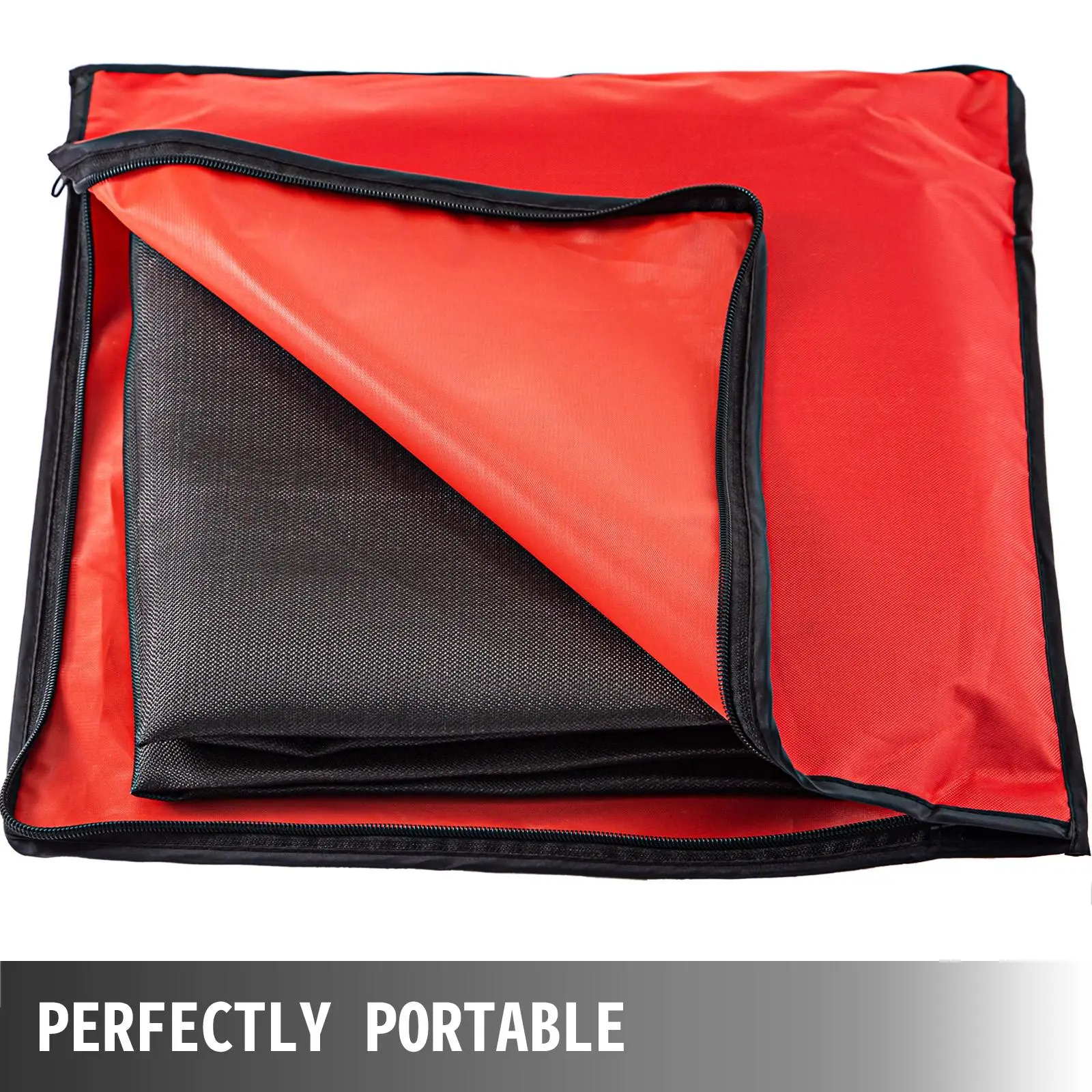 【summerfinds】VEVOR 8 x 10 Ft Welding Blanket Black Fiberglass Blanket Portable Fiberglass Fire Retardant Blanket Welding Mat Welding Fireproof Thermal Resistant Insulation With Carry Bag