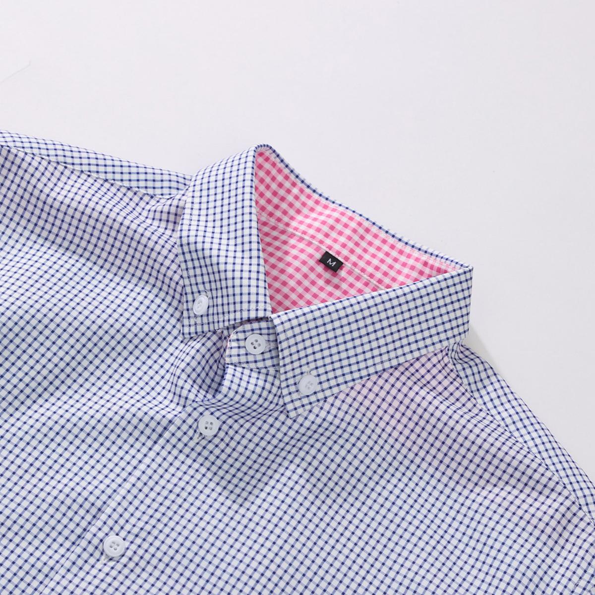 Men's Casual Plaid Short Sleeve Shirt for Spring Summer Autumn, Suitable for Outings, Vacation, and Everyday Wear Checkered Gingham