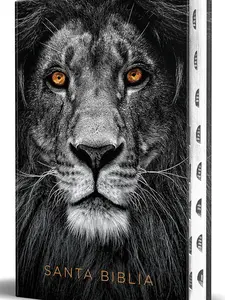 Biblia RVR 1960 letra grande tamaño manual, tapa dura León de Juda con índice / Spanish Bible RVR 1960 Handy Size Large Print Hardcover Lion of Judah with In (Spanish Edition)