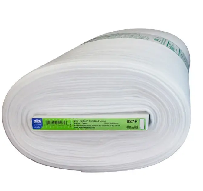 Pellon 987F Fusible Fleece Craft Fabric, White 45" x 10 Yards by the Bolt