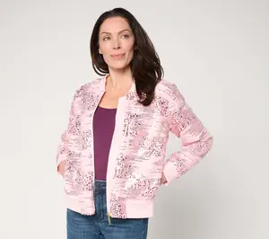 Mally Roncal So Extra Sequin Floral Bomber Jacket