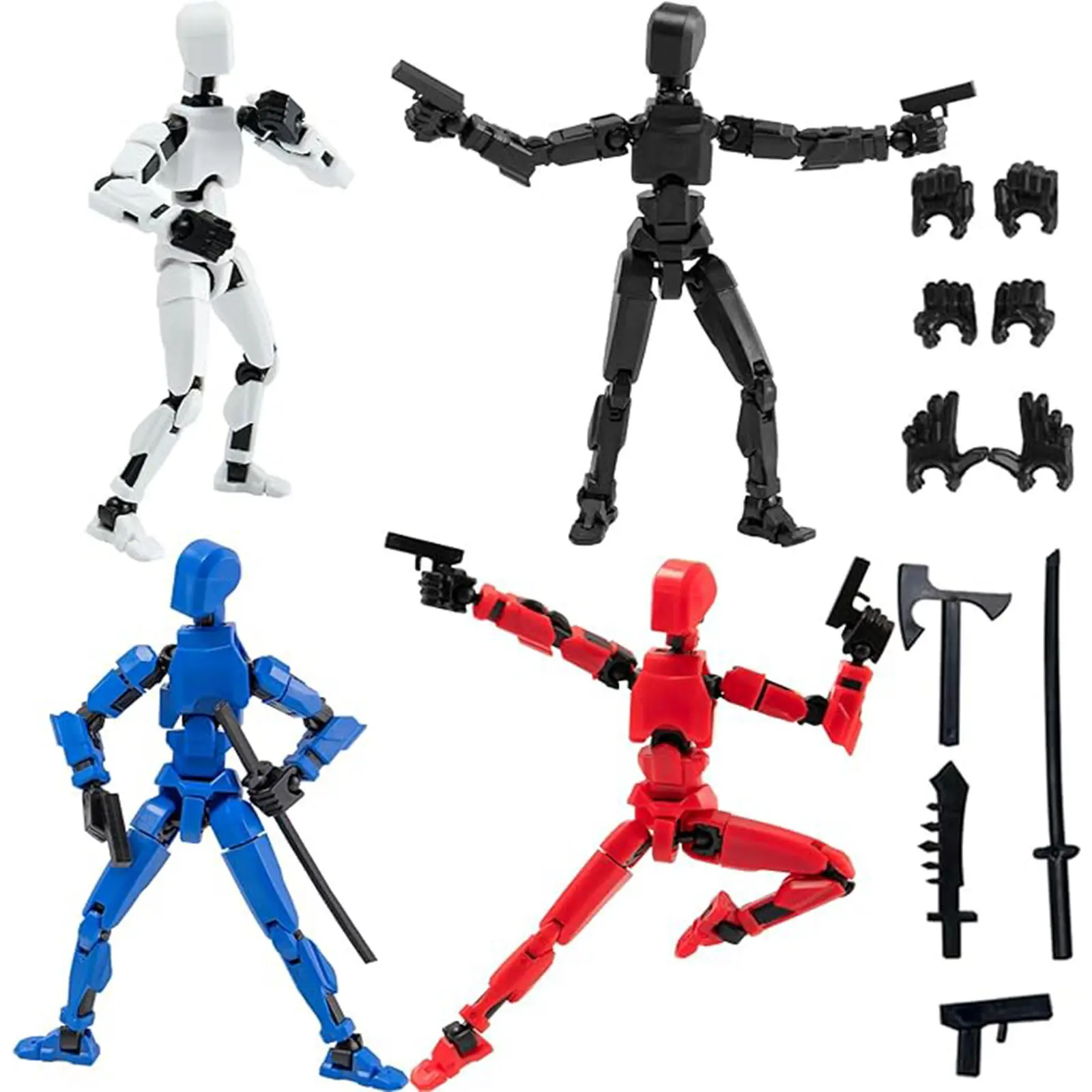 Titan 13 Action Figure Toy Set - 3/4/5-Pc Multi-Jointed Articulating Figurines, Dynamic Poses, Detailed Design Model Figure - Ideal for Collectors, Teenage Boy Gifts, Boy Gifts, Desktop Decor