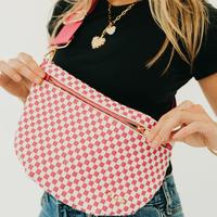 Woven Checkered Pink