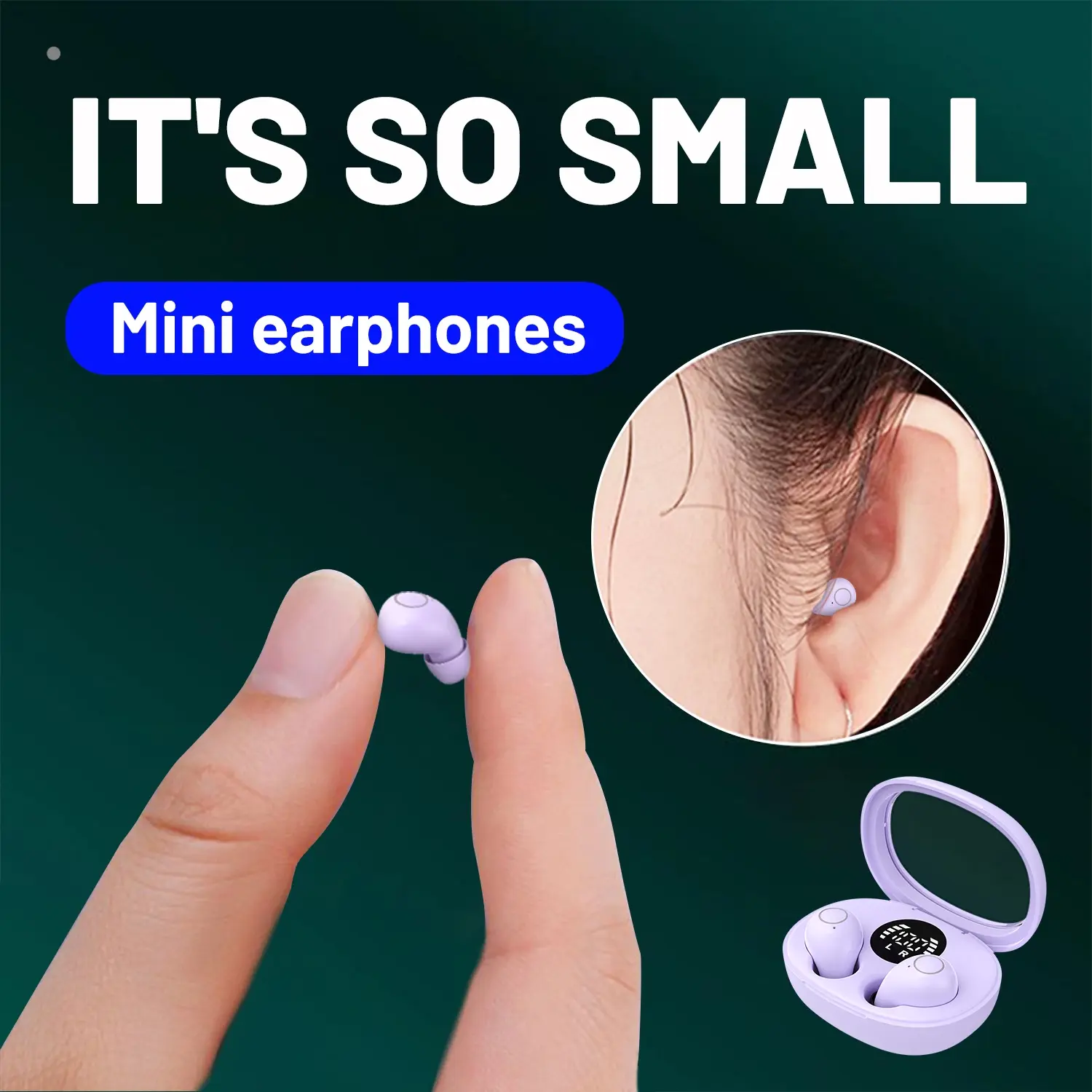 Ultra Mini Sleep Earphones, Waterproof Bluetooth Earbuds with Long Battery Life, Noise Isolation for Sleep Sport Commute