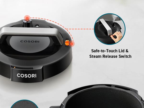 COSORI 9-in-1 6-qt Electric Instant Pressure Cooker - Instant Multi Cooker, 1100W Multifunction Kitchen Appliance with Rice, Sauté, Sous Vide, Sterilizer Modes, Stainless Steel & Aluminium Inner Pot, Safety Features,summerwins COSORI 9-in-1 6-qt Electric Instant Pressure Cooker - Instant Multi Cooker, 1100W Multifunction Kitchen Appliance with Rice, Sauté, Sous Vide, Sterilizer Modes, Stainless Steel & Aluminium Inner Pot, Safety Features,summerwins