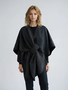 Women's Solid Color Cape Shawl, Casual Elegant Wrap Shawl for Daily Wear, Fashion Accessories for Women & Girls, Trendy Solid Shawl