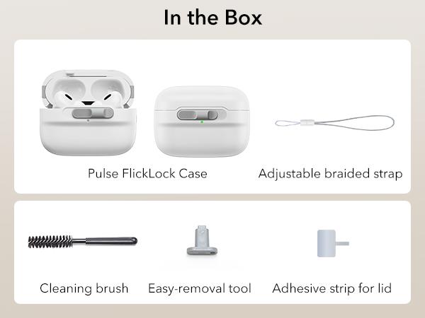 ESR for AirPods Pro 3 & AirPods Pro 2/1 Case, AirPods 4 Case, MagSafe Compatible, Magnetic Lid Lock, Drop-Proof Protection Cover with Lanyard, Pulse Series