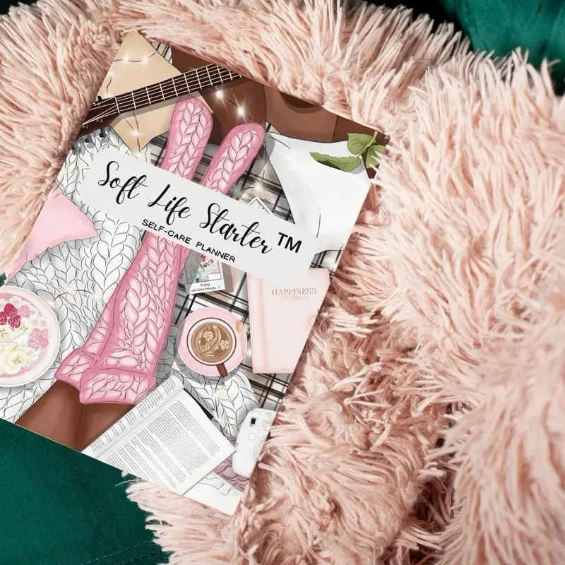 Soft Life Starter: Self-Care Planner|Soft Life aesthetic, wellness tracker, daily routine, mental health journal, cottagecore stationery