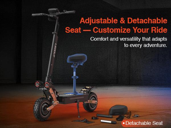 LEOOUT scooter new year Sales T85, 53MPH Top Speed, 60 Mi Max Range, 6000W Peak Motor, Smart Unlock Dashboard, Dual Suspension & Braking System, Dual Charging Ports, 11" Anti-Slip Tires