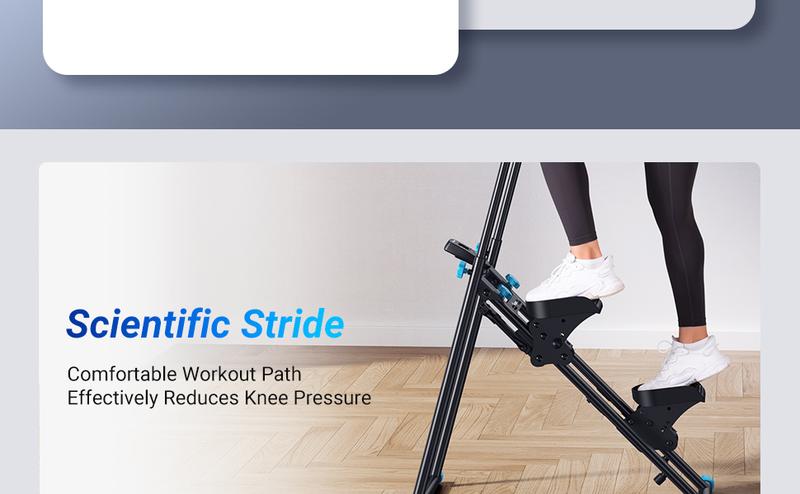 MERACH Stair Stepper with Handlebar for Full-Body Workout, 300LBS Capacity,  Compact Cardio Climber Exercise Machine with Adjustable Pedals, Vertical Climber for Home Gym