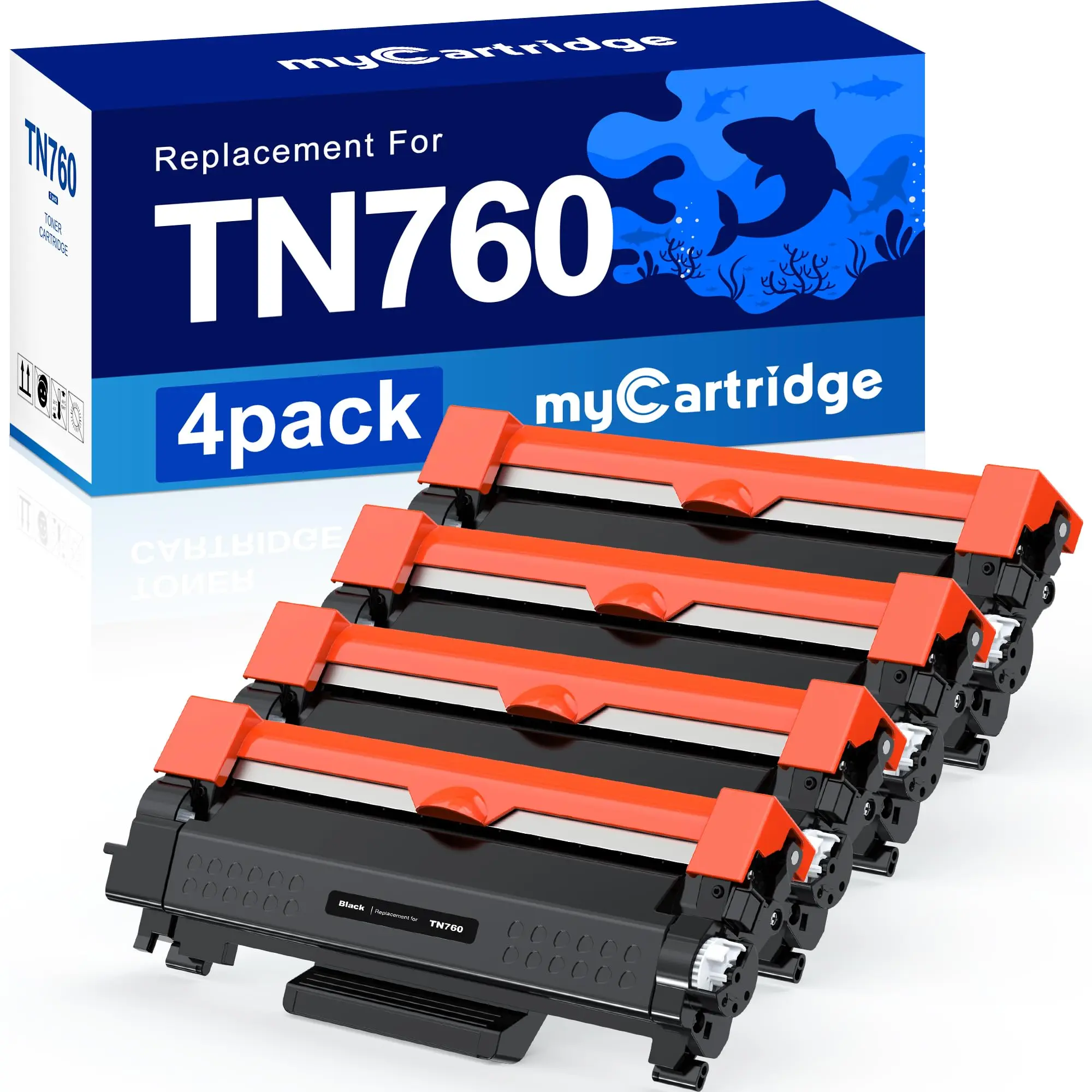myCartridge High Yield Printer Compatible Toner Cartridge Replacement for Brother, 4-Pack TN-730/TN-760 Ink & Toner Cartridge