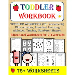 TODDLER WORKBOOK (75+ worksheets), Kids activities, Preschool Learning, Alphabet, Tracing, Numbers, Shapes, 2-4 year old Paperback – September 25, 2020
