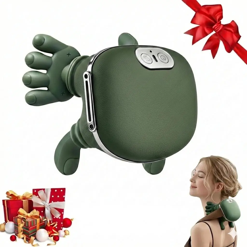 Shoulder Massager Electric Cervical Massager Bionic Hand Heating Wireless Portable 3D Kneading Massage for Neck Shoulders & Hands Unisex Lightweight & Adjustable Speed Settings,Halloween Gifts