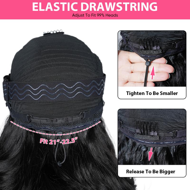 [Free Upgraded 7x6 Lace] Menglle Hair Blow Out 250% Density Bouncy Wave 7x6 Pre Cut Lace Front Wig Spiral Curl Gluess Human Hair Wigs With Middle Part 90s Style#springfresh#TikTokShopJumpstartSale