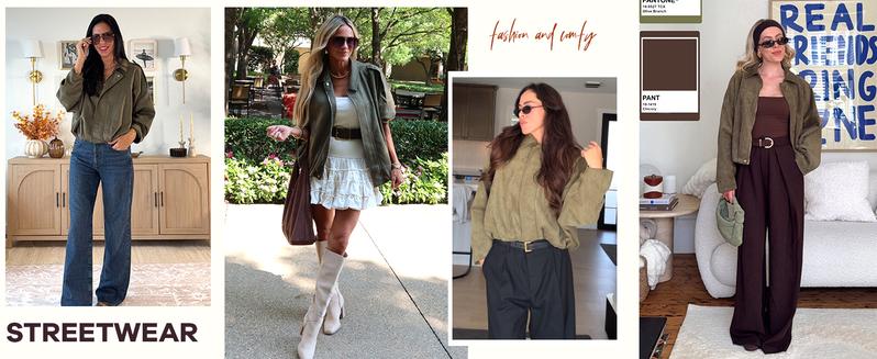 HVEWARM Women's Faux Suede Bomber Jacket Fall Winter Lapel Pilot Coat Casual Oversized Long Sleeves Zip Up Trendy Streetwear Outerwear Soft Luxe Look Classic Trendy Twist