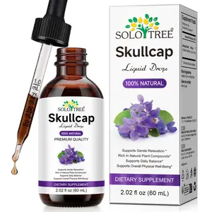 60ML Skullcap Herb Oil Tincture - Skullcap Supplement for Mood Support - Relaxing Liquid Extract Drops - Vegan, Sugar & Alcohol-Free - 4 fl oz
