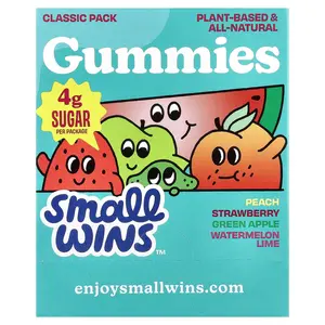 Enjoy Small Wins Gummies, Classic Pack, Peach, Strawberry, Green Apple, Watermelon, Lime, 6 Packs, 1.8 oz (50 g) Each