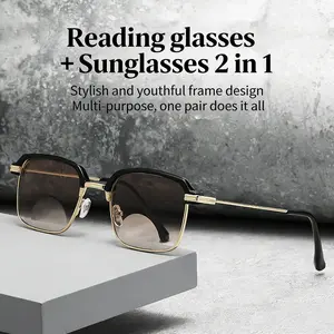 FocusPro HD Frameless Progressive Reading Glasses with Blue Light Filter & High-Definition Lenses for Men & Women Lightweight Unisex Design Anti-fatigue Eye Protection