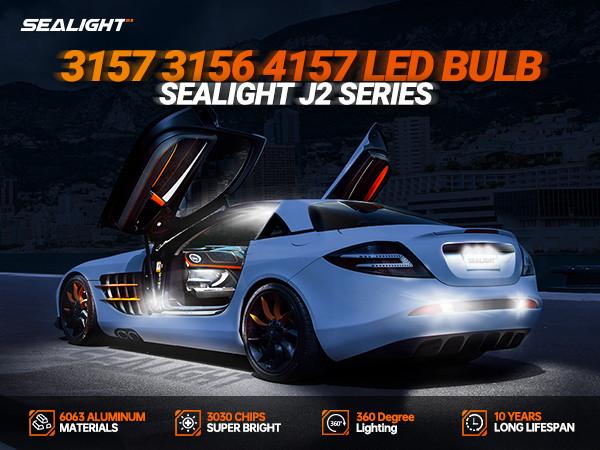 2013 Ford F-150 3157/3156/3057/T25 LED Backup/Reverse Light Brake/Tail Light Bulbs White SEALIGHT