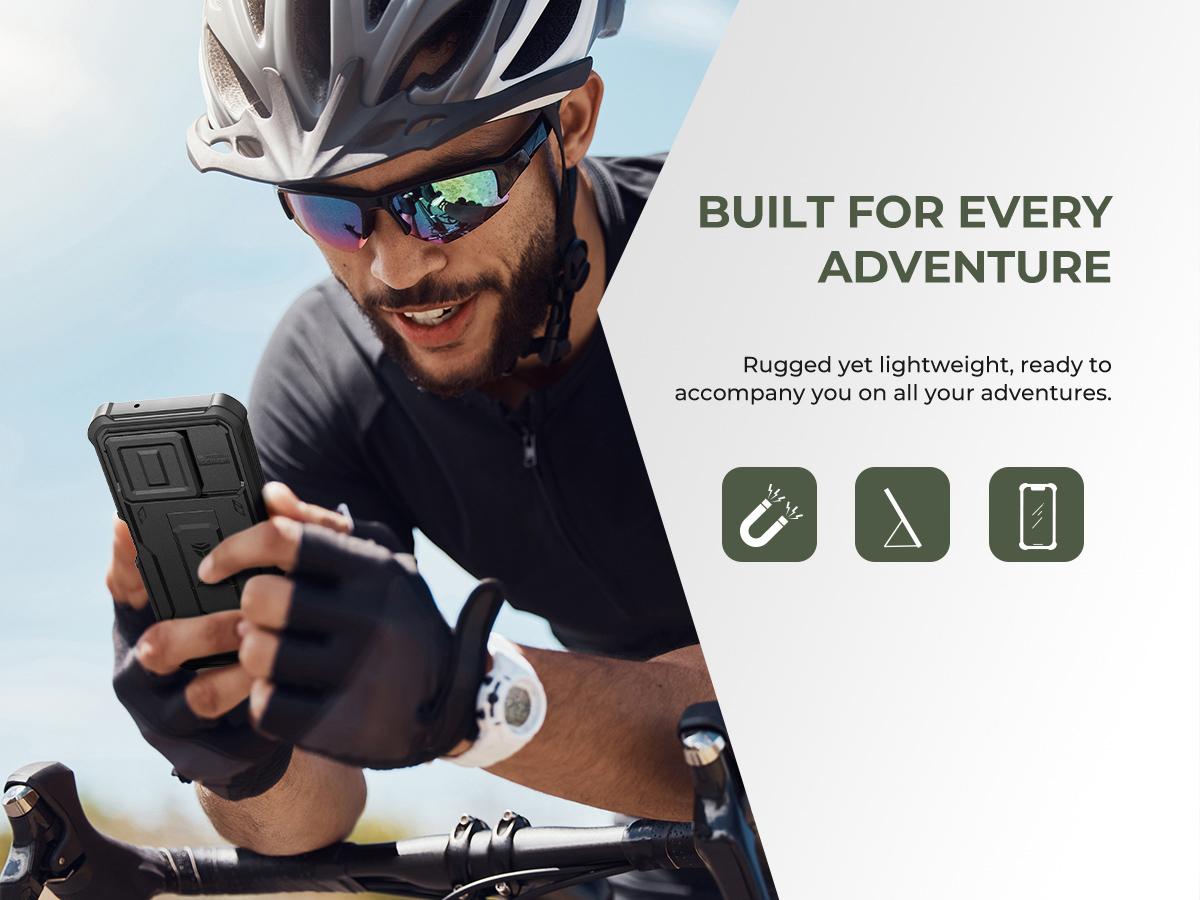 Dexnor for Motorola Moto G-Power-5G-2025/2026 Case, [2 Front Frame] [Built-in Magnetic Slide Camera Cover & Kickstand] Heavy Duty Protection Shockproof Phone Case with Screen Protector, 6.8inch