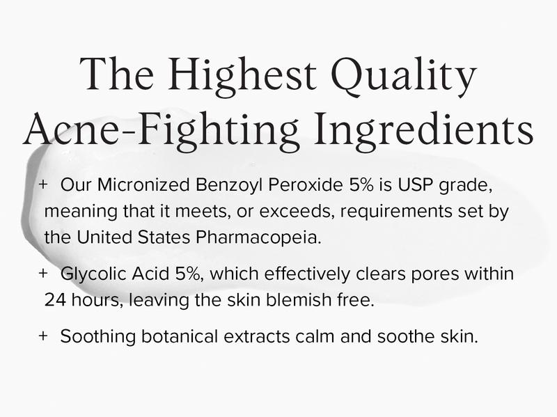 DRMTLGY 24 Hour Acne Serum with Benzoyl Peroxide and Glycolic Acid 1.1oz Skincare Blemish