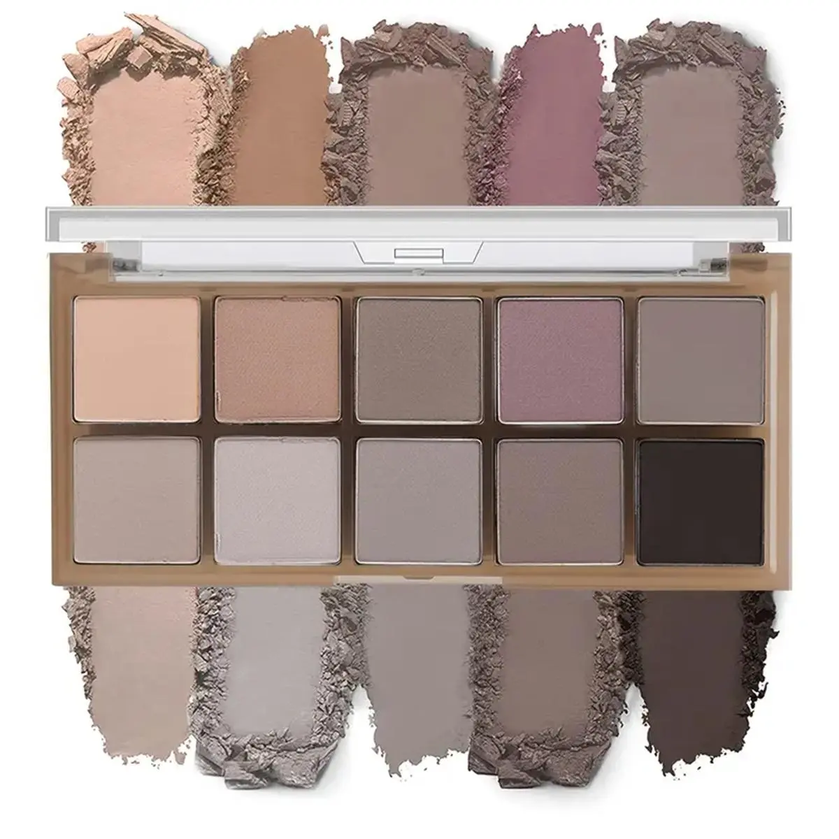 10 Colors Black Smokey Matte Eyeshadow Palette, Highly Pigmented Palette, Long-lasting Shimmering Eye Shadow Makeup Products, Velvety Pigmented Blendable Eyeshadow Powder, Makeup Products, Christmas Gift, Smoky Eyeshadow Palette, Eye Shadow Palettes